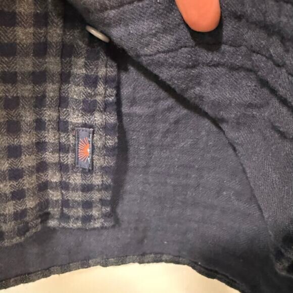 Faherty Men's Reversible Belmar Shirt Carbon Navy Check Button Down - Picture 3 of 7